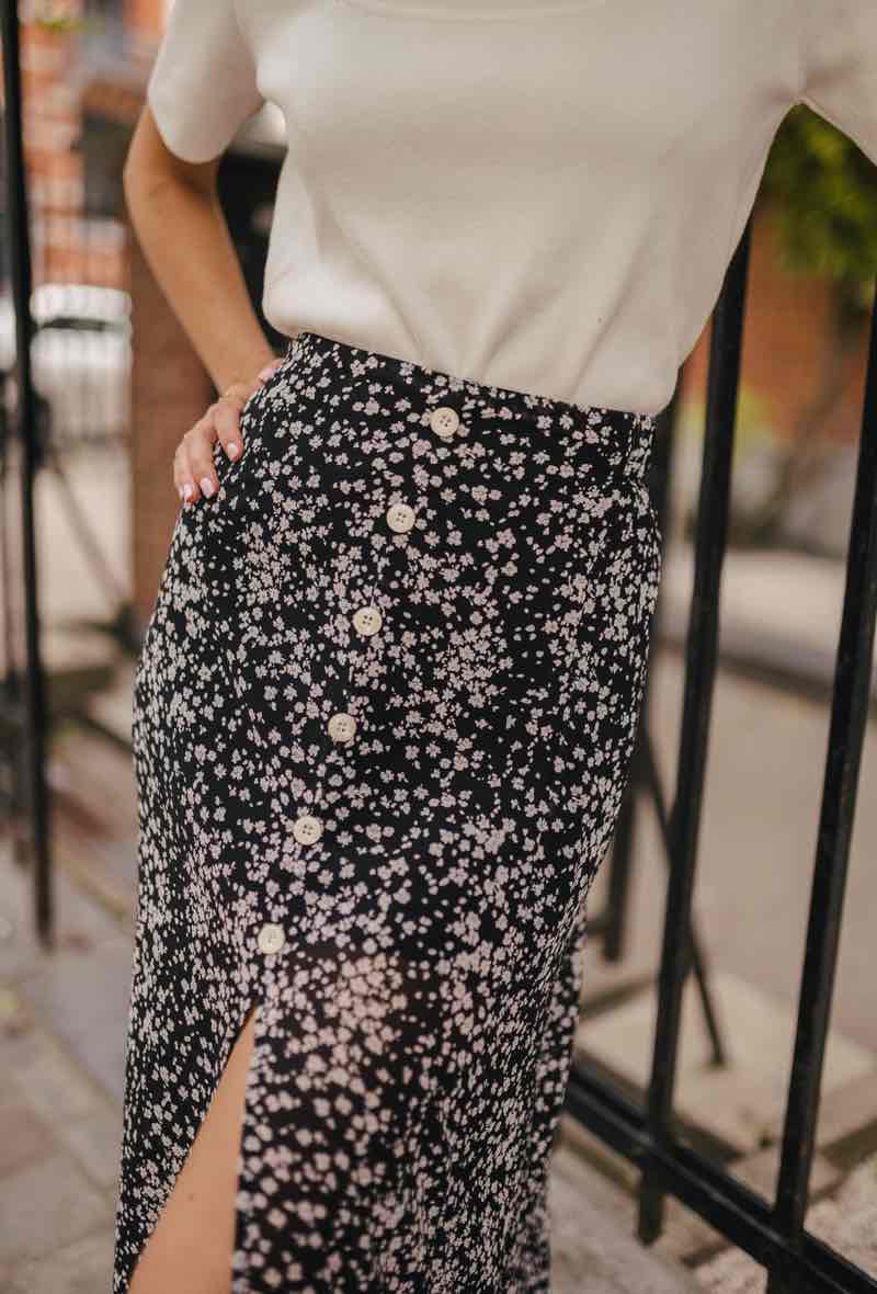 Rock mit Blumenprint - Gluecksboutique®