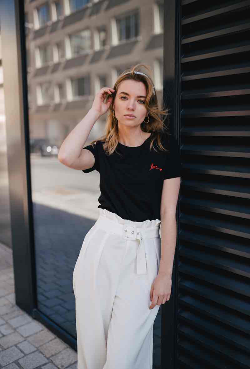 Basic Shirt mit Stick - Gluecksboutique®