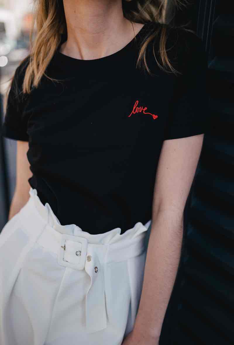 Basic Shirt mit Stick - Gluecksboutique®