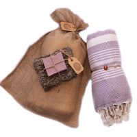 Handgefertigte & natürliche Badgeschenksets lila - Gluecksboutique®
